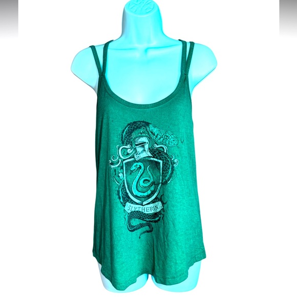 Hot Topic Harry Potter Green Slytherin Girls Strappy Tank Top Juniors Size Small - Picture 3 of 10